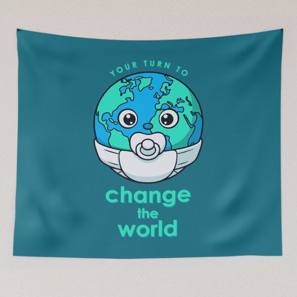 Item preview, Change The World - Baby Earth Diaper Pun designed and sold by Josh Meyer Designs.