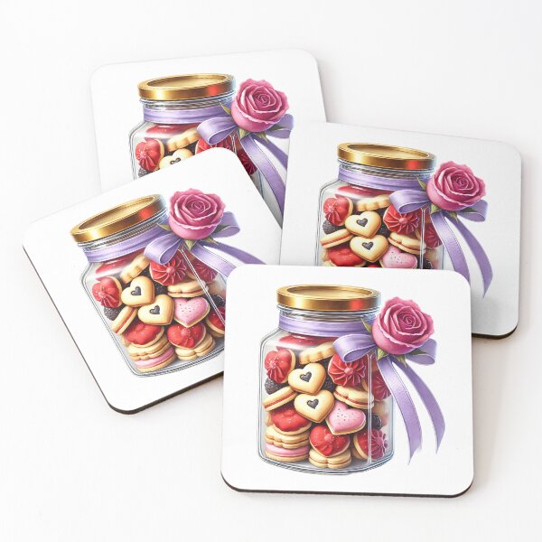 Item preview, Soft Watercolor Valentine Cookies - Sweet Love Hearts designed and sold by FuzionRaptor.