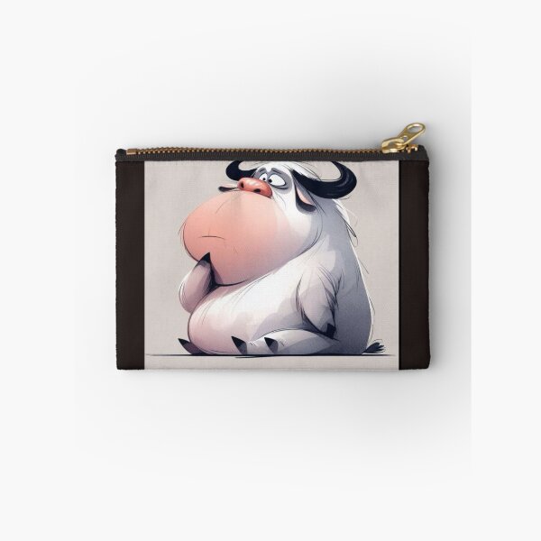 Item preview, Drawing of sad and round cartoon  buffalo  designed and sold by NivyasArtistry.