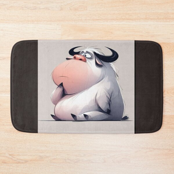 Item preview, Drawing of sad and round cartoon  buffalo  designed and sold by NivyasArtistry.