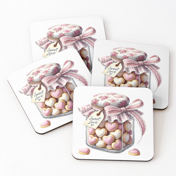 Item preview, Hand-Painted Watercolor Valentine Cookies - Sweetheart Snack Art designed and sold by FuzionRaptor.