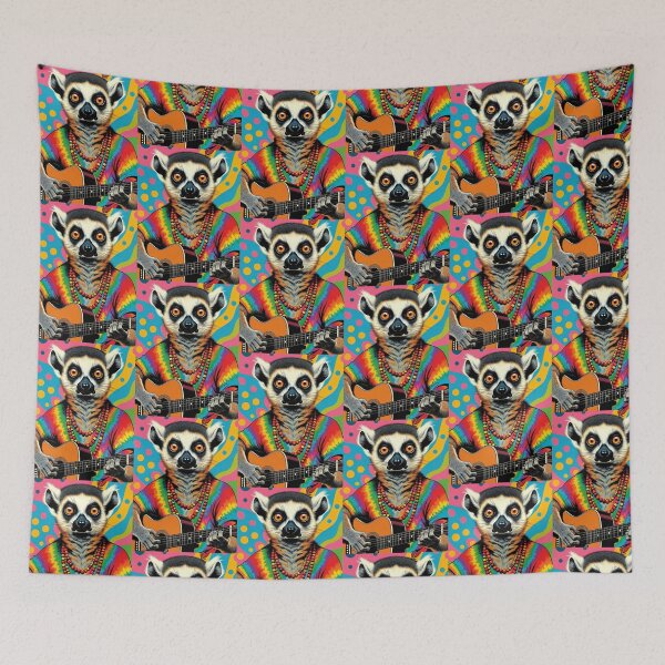 Item preview, "Hippie Lemur – Psychedelic Guitar Vibes"   designed and sold by Dogandesighn.