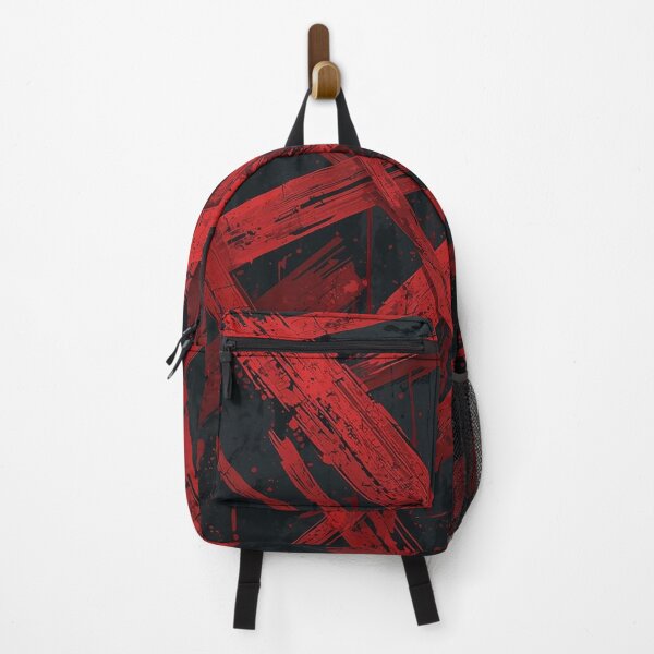 Item preview, Dark Abstract Red Grunge Art Aggressive Red Paint Strokes Horror Poster designed and sold by Impact-Art.