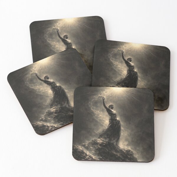 Item preview, Mythic Statue Reaching for Light — Dramatic Renaissance-Style Glow designed and sold by Visualynx.