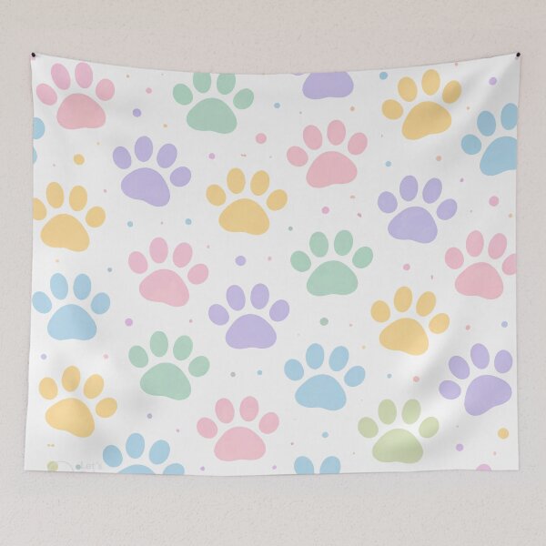 Item preview, Colorful Rainbow Paw Prints Pattern Sticker designed and sold by DesignEG.
