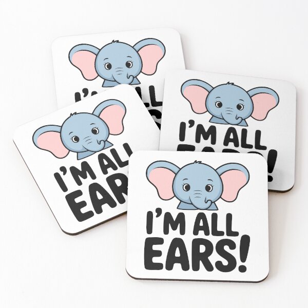 Item preview, I'm All Ears! Cute Elephant Pun designed and sold by PMCreative.