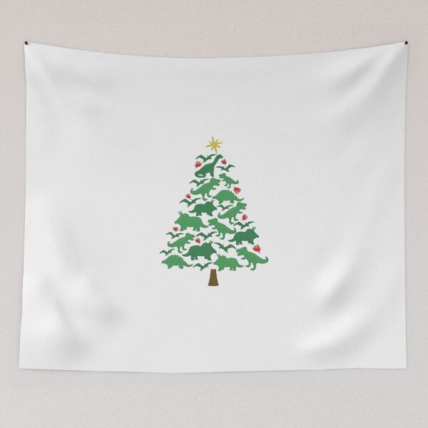 Item preview, Dinosaur Christmas Tree - Funny T-Rex & Triceratops Holiday Kids Art designed and sold by Latikshop.