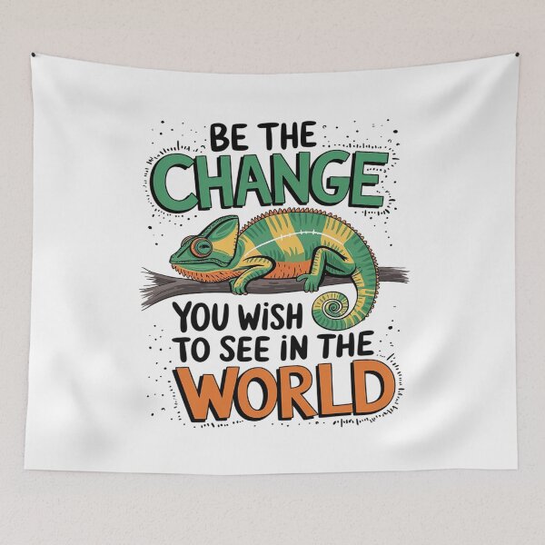 Item preview, Be The Change You Wish To See Veiled Panther Lover Chameleon  designed and sold by FadeOfThrone.