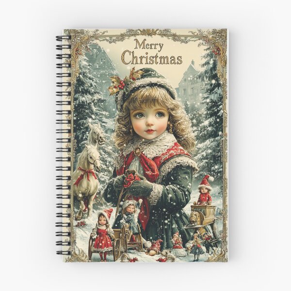 Item preview, Merry Christmas Victorian Girl with Toys Vintage Illustration designed and sold by alessionastro.