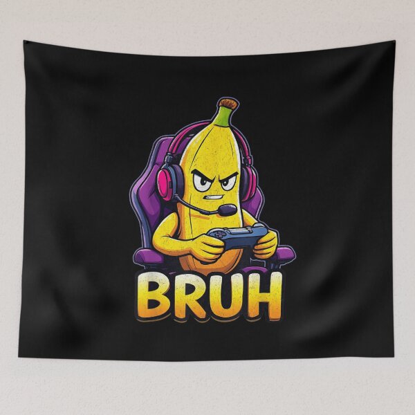 Item preview, Funny Banana Gamer With Headset Cartoon Gaming Art designed and sold by CrinoSwice.
