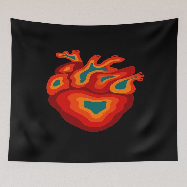 Item preview, Abstract Topographic Heart Art – Vibrant Layered Anatomy Design for Posters, Apparel & Wall Decor designed and sold by Bright Nest Studio.