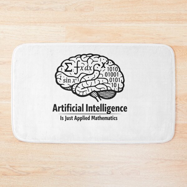 Item preview, Artificial Intelligence Is Just Applied Mathematics – STEM Math Humor T-Shirt & Sticker Design designed and sold by sciencefacts.