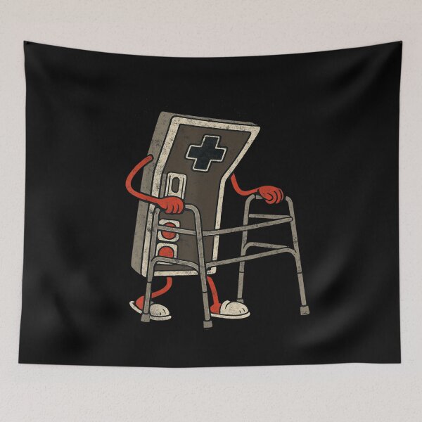 Item preview, Old Gaming Controller Aging Funny Retro Gamer Illustration designed and sold by CrinoSwice.