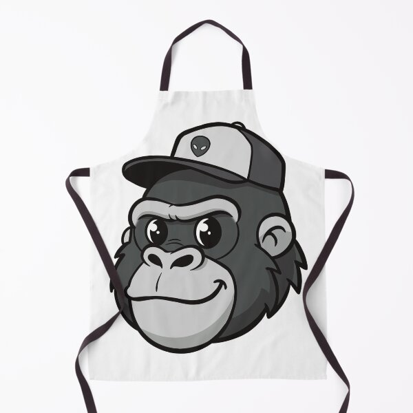 Item preview, Smiling Gorilla Meme Cartoon with Alien Cap designed and sold by holywarter.