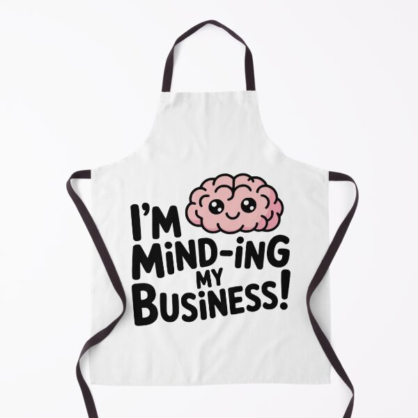 Item preview, Minding My Business! Cute Brain Pun designed and sold by PMCreative.