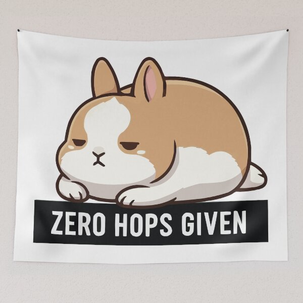 Item preview, Zero Hops Given – Lazy Loafing Bunny designed and sold by Petzzz.