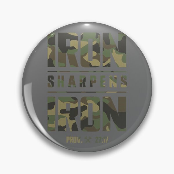 Item preview, Iron Sharpens Iron Christian Men Camo Scripture Gym Workout designed and sold by KristineLi.
