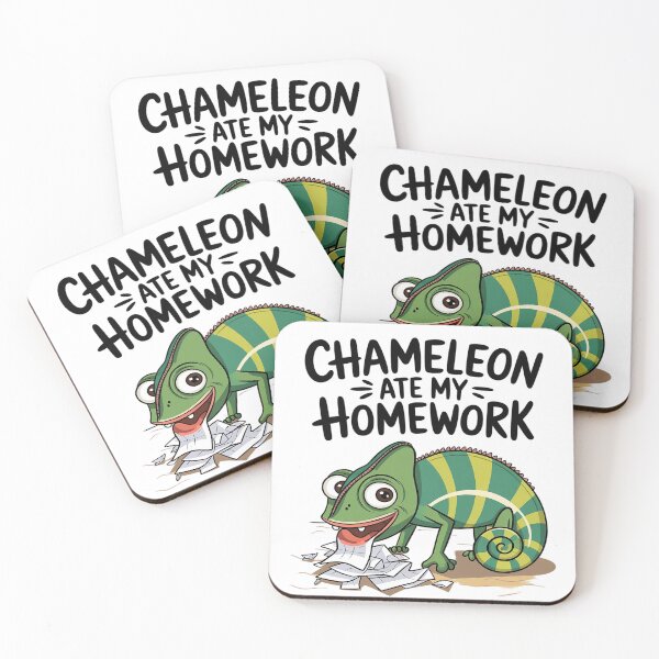 Item preview, chameleon ate my homework, Lizard Chameleon  designed and sold by FadeOfThrone.