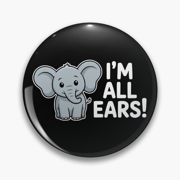 Item preview, I'm All Ears! Funny Elephant Puns designed and sold by PMCreative.