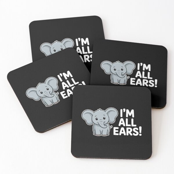 Item preview, I'm All Ears! Funny Elephant Puns designed and sold by PMCreative.
