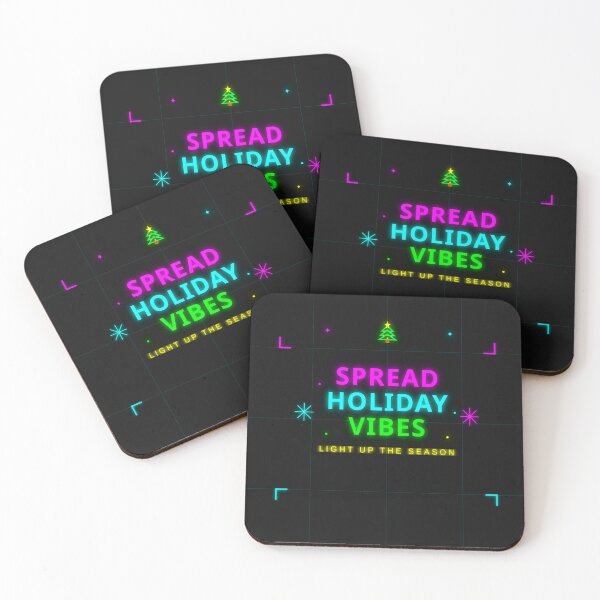 Item preview, Spread Holiday Vibes - Neon Christmas Quote Design designed and sold by Pickmash.