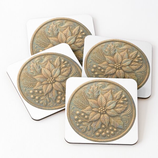 Item preview, Golden Botanical Coin – Vintage Nature Medallion designed and sold by Creative88Art.