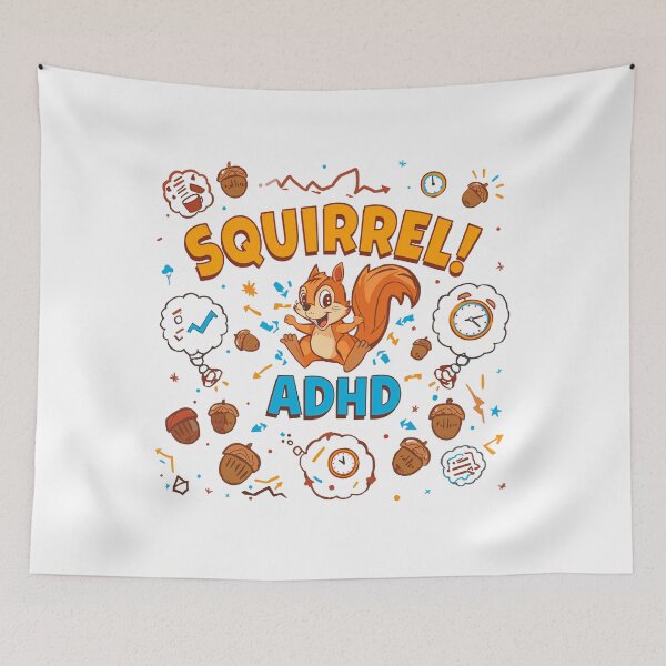 Item preview, Squirrel ADHD - Funny Neurodivergent Awareness Design  designed and sold by w66aboo.