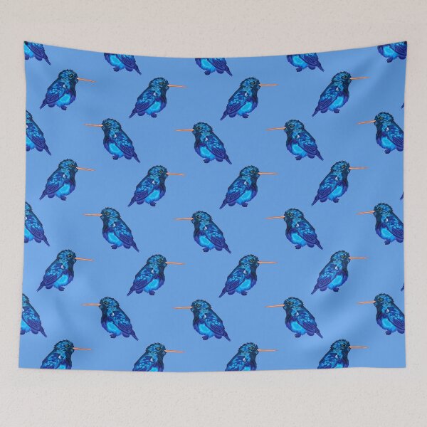 Item preview, Fluffy Hummingbird-Light Blue designed and sold by deblevart.