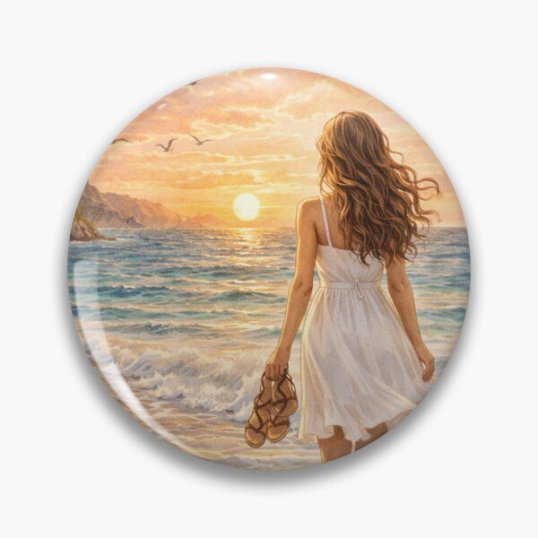 Item preview, Walking in Sunshine – Barefoot Serenity at Dusk designed and sold by MIArt Studio.