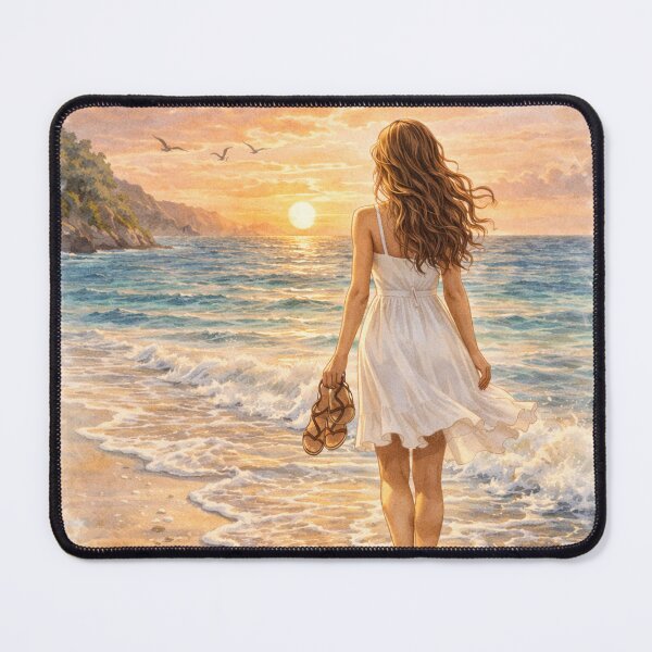 Item preview, Walking in Sunshine – Barefoot Serenity at Dusk designed and sold by MIArt Studio.