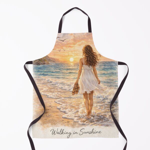Item preview, Walking in Sunshine – Barefoot Serenity at Dusk designed and sold by MIArt Studio.