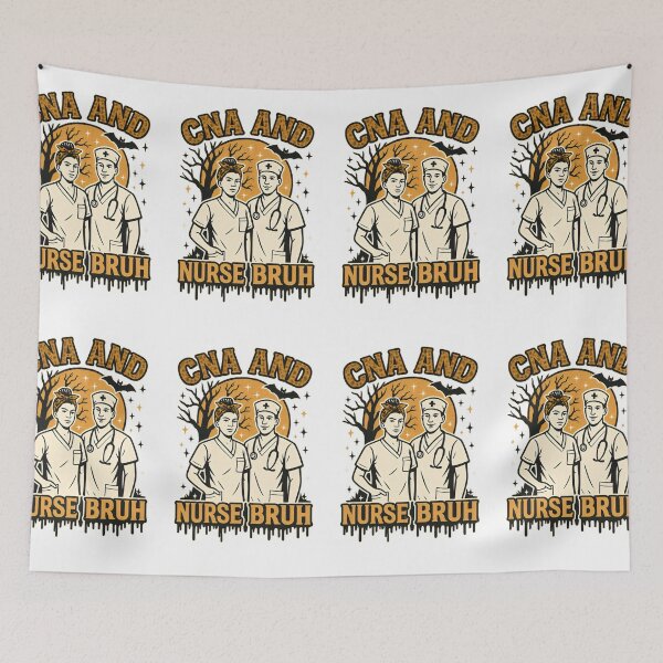 Item preview, CNA and Nurse Bruh – Funny CNA Nurse Halloween Duo Design designed and sold by ClinicalHubs.