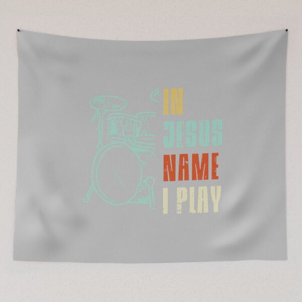 Item preview, Jesus Name I Play Drums God Drumming Music Christian Drummer designed and sold by mjohnson9.