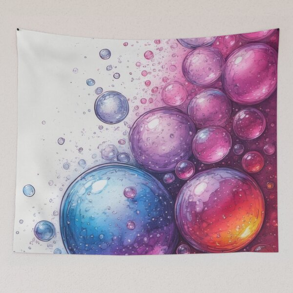 Item preview, Shimmering bubbles in vibrant colors designed and sold by Mianku | Für das Leben.