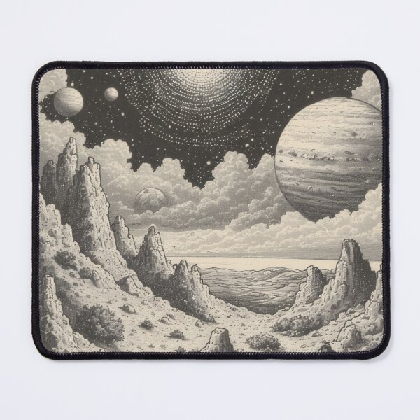 Item preview, Extraterrestrial landscape with planets and clouds designed and sold by Mianku | Für das Leben.