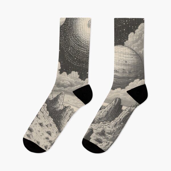 Item preview, Extraterrestrial landscape with planets and clouds designed and sold by Mianku | Für das Leben.