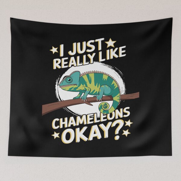 Item preview, Chameleon Quote Chamaeleons I Just Really Like Chameleons  designed and sold by FadeOfThrone.