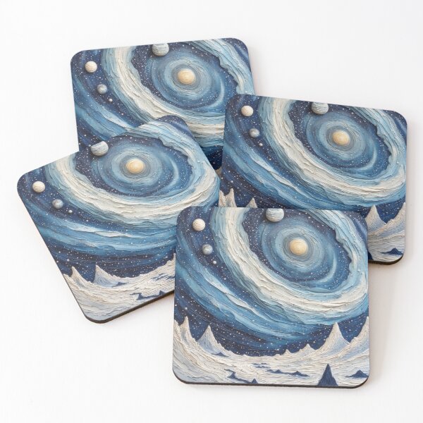 Item preview, Swirling sky over frozen landscape designed and sold by Mianku | Für das Leben.