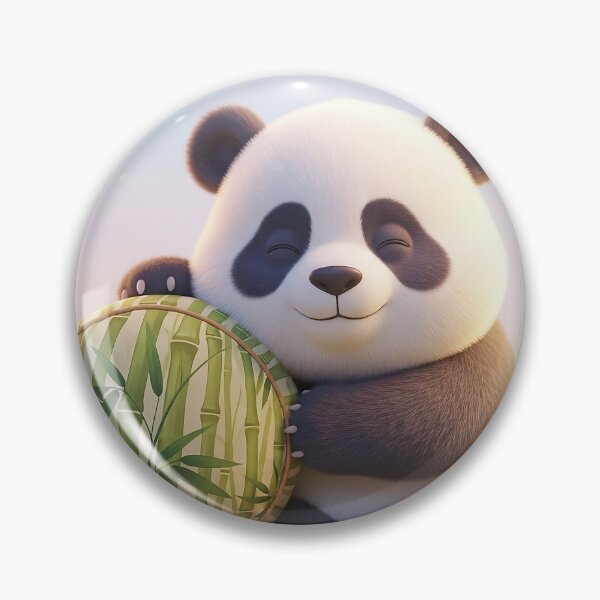 Artikelvorschau, Niedlicher 3D-Panda kuschelt sich an Bambus – bezaubernde Cartoon-Illustration entworfen und verkauft von Unwrapfashion.