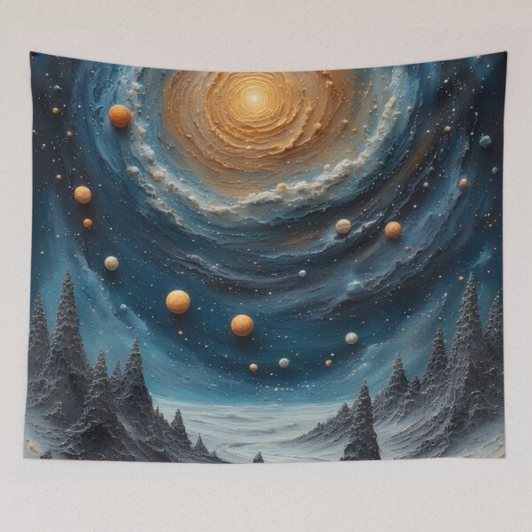 Item preview, Cosmic landscape with vortices and planets designed and sold by Mianku | Für das Leben.