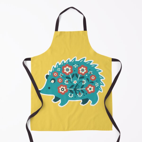Item preview, Turquoise Hedgehog & Motifs STICKER/MAGNET PACK – Scandinavian Folk Art by heidiannemorris © designed and sold by FOLK ART FUSION by heidiannemorris.