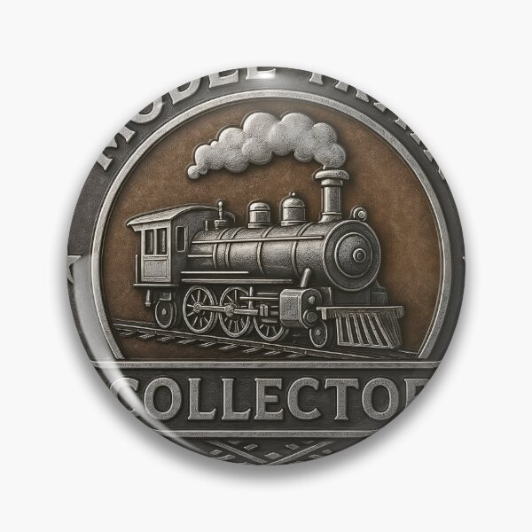 Item preview, Model Train Collector Badge – Vintage Railway Emblem designed and sold by Creative88Art.