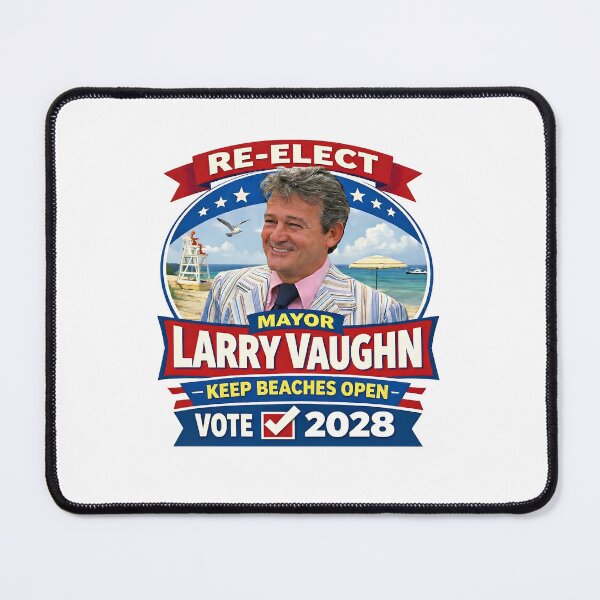 Item preview, Re-elect Mayor Larry Vaughn from the Shark Movie on Amity Island designed and sold by culturestash.