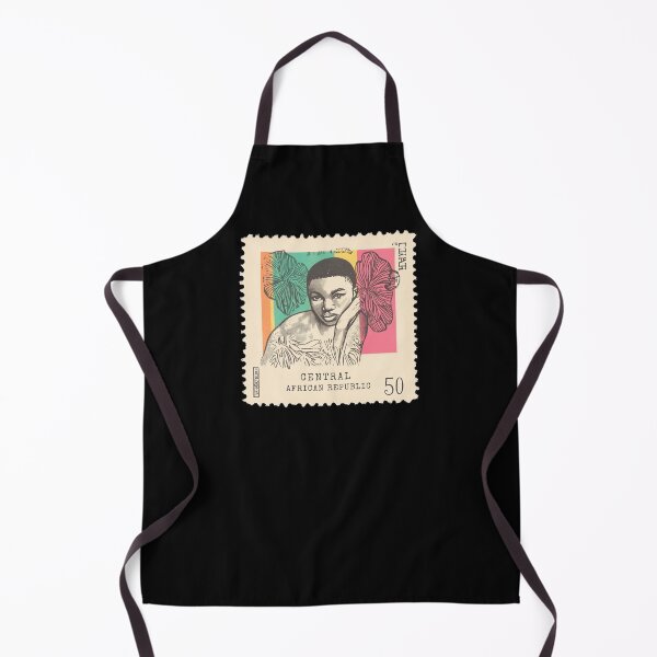 Item preview, Vintage Central African Republic Postage Stamp Art - Floral Portrait designed and sold by tiigerdad.