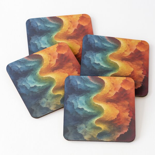 Item preview, Colorful abstract landscape in cellular structure designed and sold by Mianku | Für das Leben.