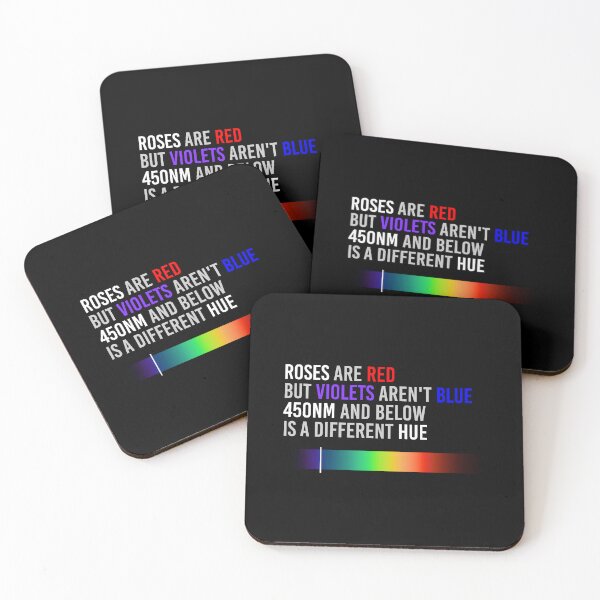 Item preview, Roses are red, but violets are below 450nm designed and sold by IonianDesign.