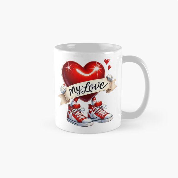 Item preview, Walking Love Heart My Love - Retro Valentine Character designed and sold by FuzionRaptor.