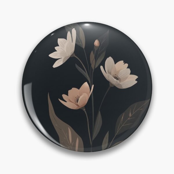 Item preview, Minimal Dark Floral designed and sold by WhereHopeBlooms.