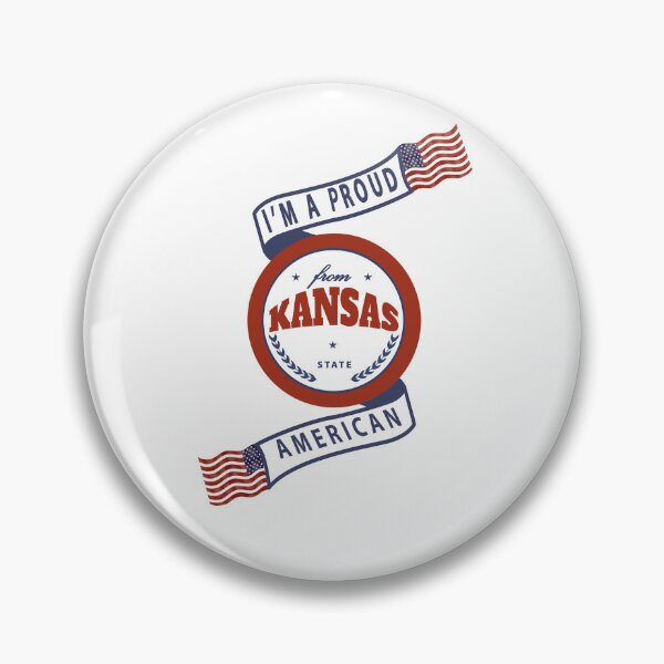 Item preview, Proud American Kansas State Badge designed and sold by capricedefille.