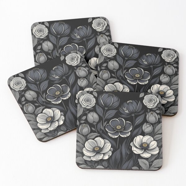 Item preview, Minimal Dark Floral designed and sold by WhereHopeBlooms.